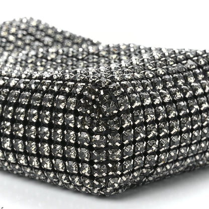 Alexander Wang Mesh Crystal Rhinestone Mini Heiress Pouch Black Silver 11 of 12
