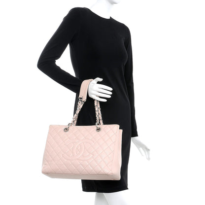 Chanel Caviar Quilted Grand Shopping Tote GST Light Pink 2 of 11