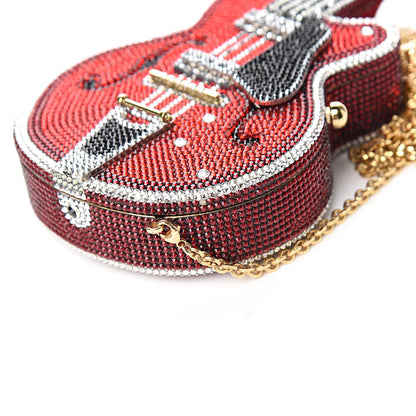 Judith Leiber Crystal Acoustic Electric Guitar Clutch Fire Multicolor 9 of 17