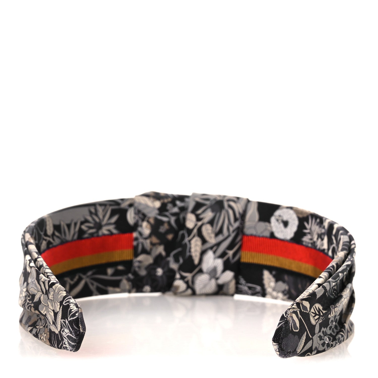 Hermes Silk Twill Planifleurs Knot Bloom Headband Black 5 of 7