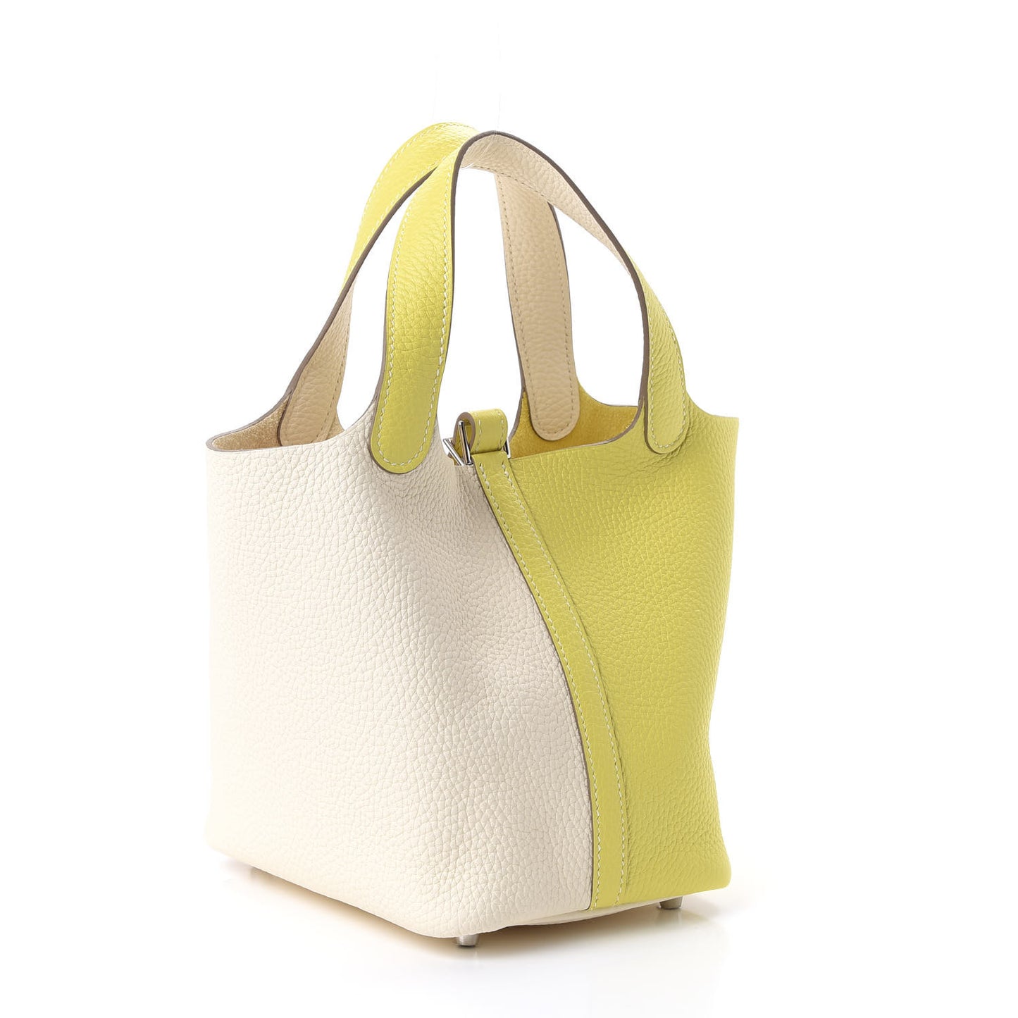 Taurillon Clemence Casaque Picotin Lock 18 PM Lime Nata