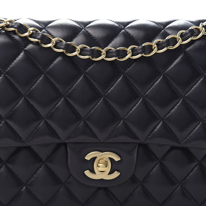 Chanel Lambskin Quilted Medium Double Flap Navy 13 of 13