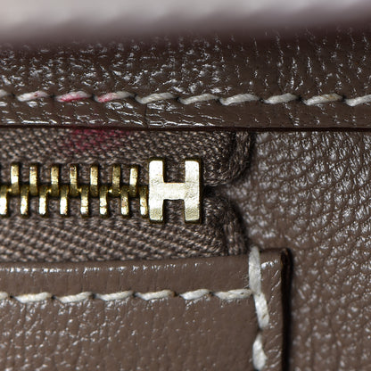 Hermes Taurillon Clemence Birkin 35 Etoupe 16 of 40