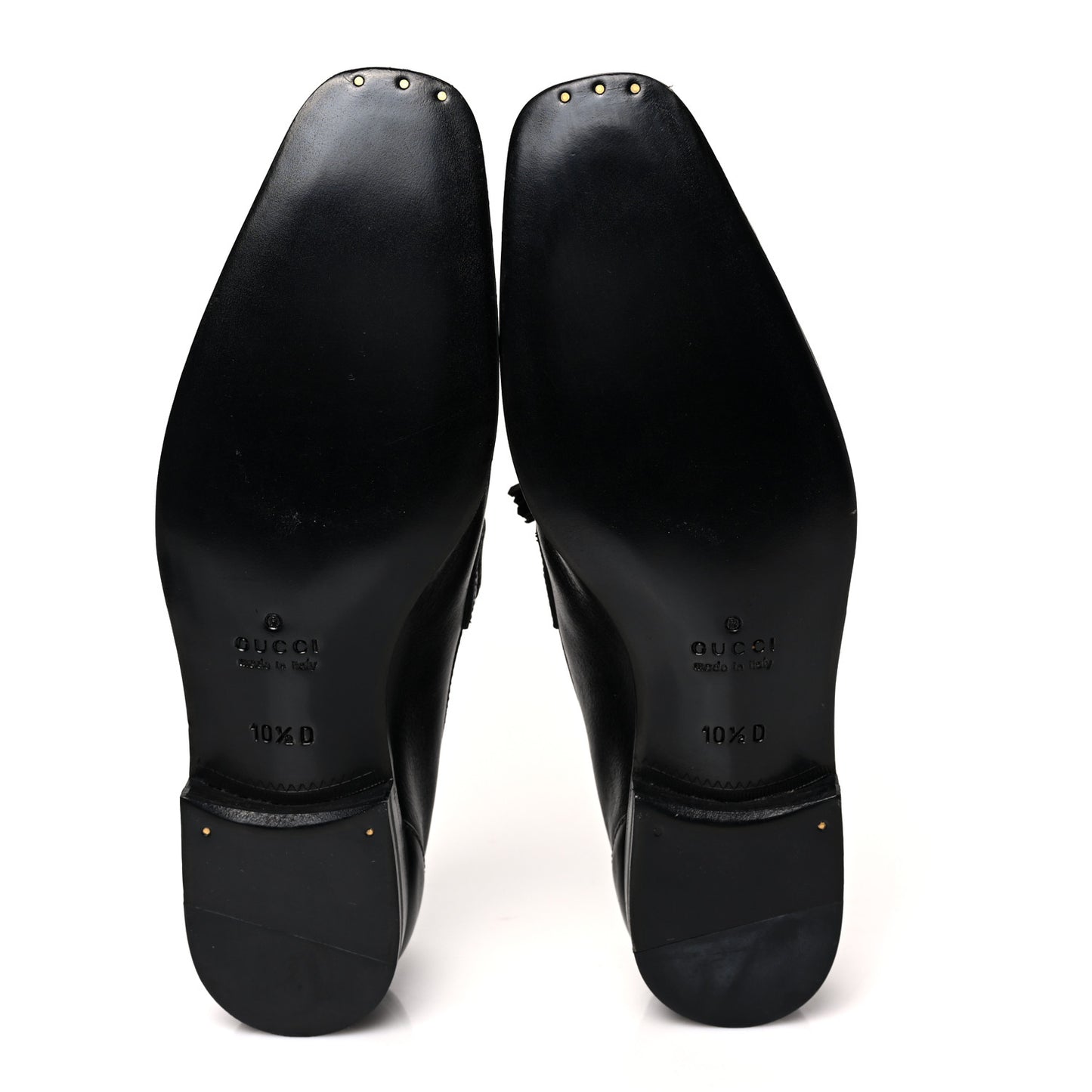 Calfskin Mens Bamboo Tassel Loafers 10.5 Black