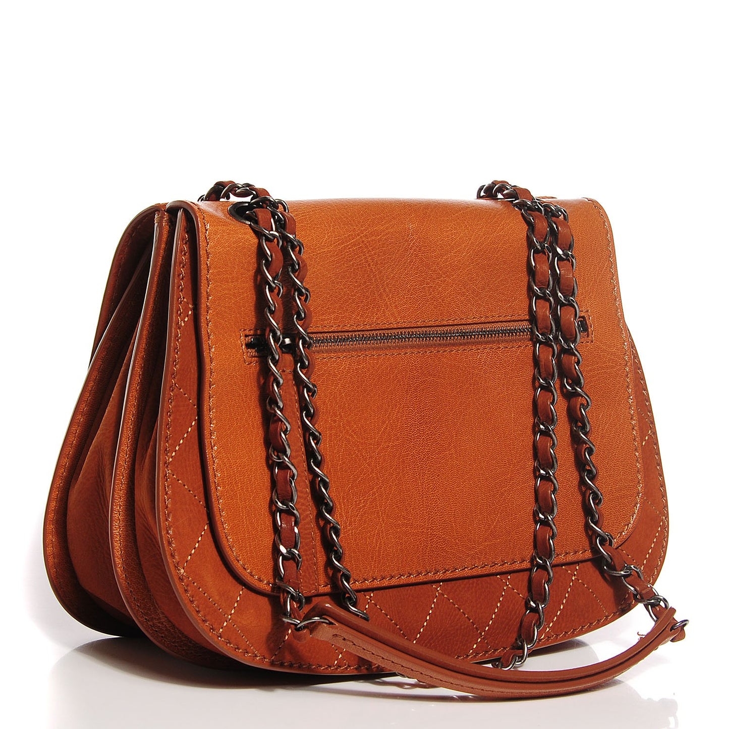 Suede Coco Twin Large Flap Marron