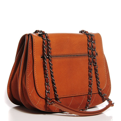 Chanel Suede Coco Twin Large Flap Marron 3 of 9