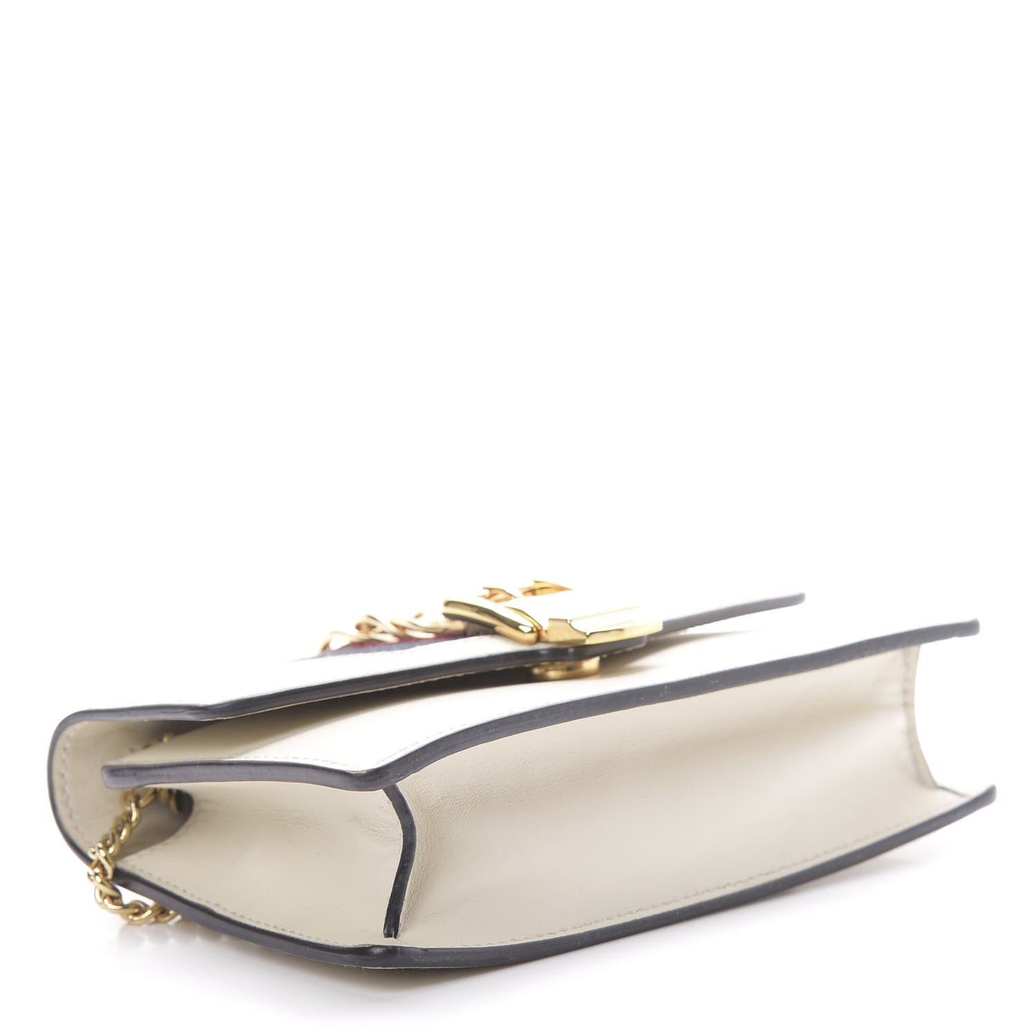 Gucci Calfskin Super Mini Sylvie Chain Shoulder Bag White 3 of 11
