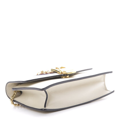Gucci Calfskin Super Mini Sylvie Chain Shoulder Bag White 3 of 11