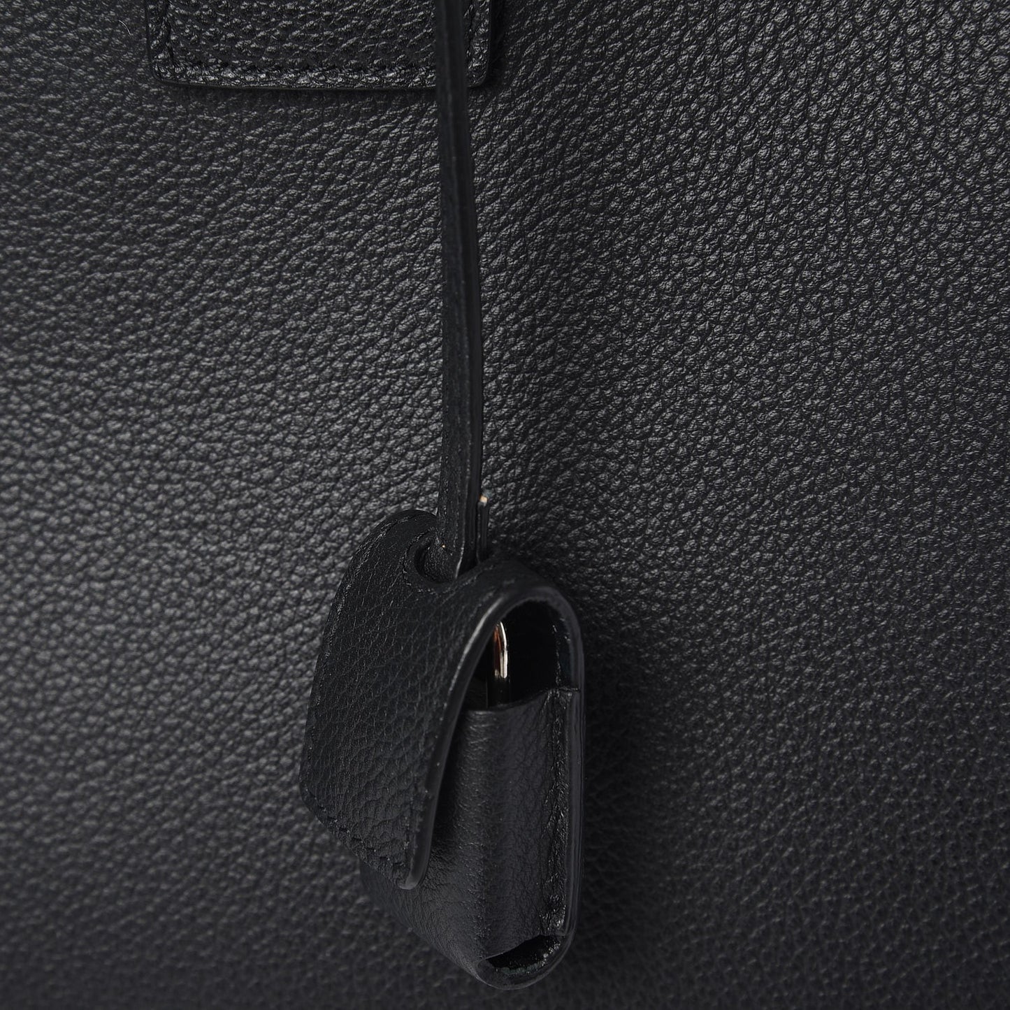Grained Calfskin Small Sac De Jour Black