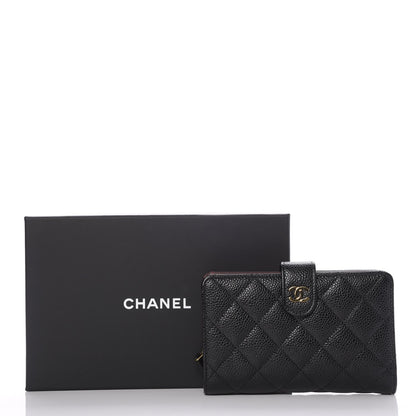 Chanel Caviar Quilted Zipped Pocket Wallet Black 9 of 9