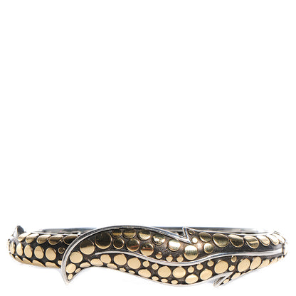 John Hardy Sterling Silver 18k Yellow Gold Ayu Leaf Cuff Small 1 of 8