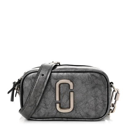 Marc Jacobs Calfskin Metallic Snapshot Camera Bag Grey 1 of 11