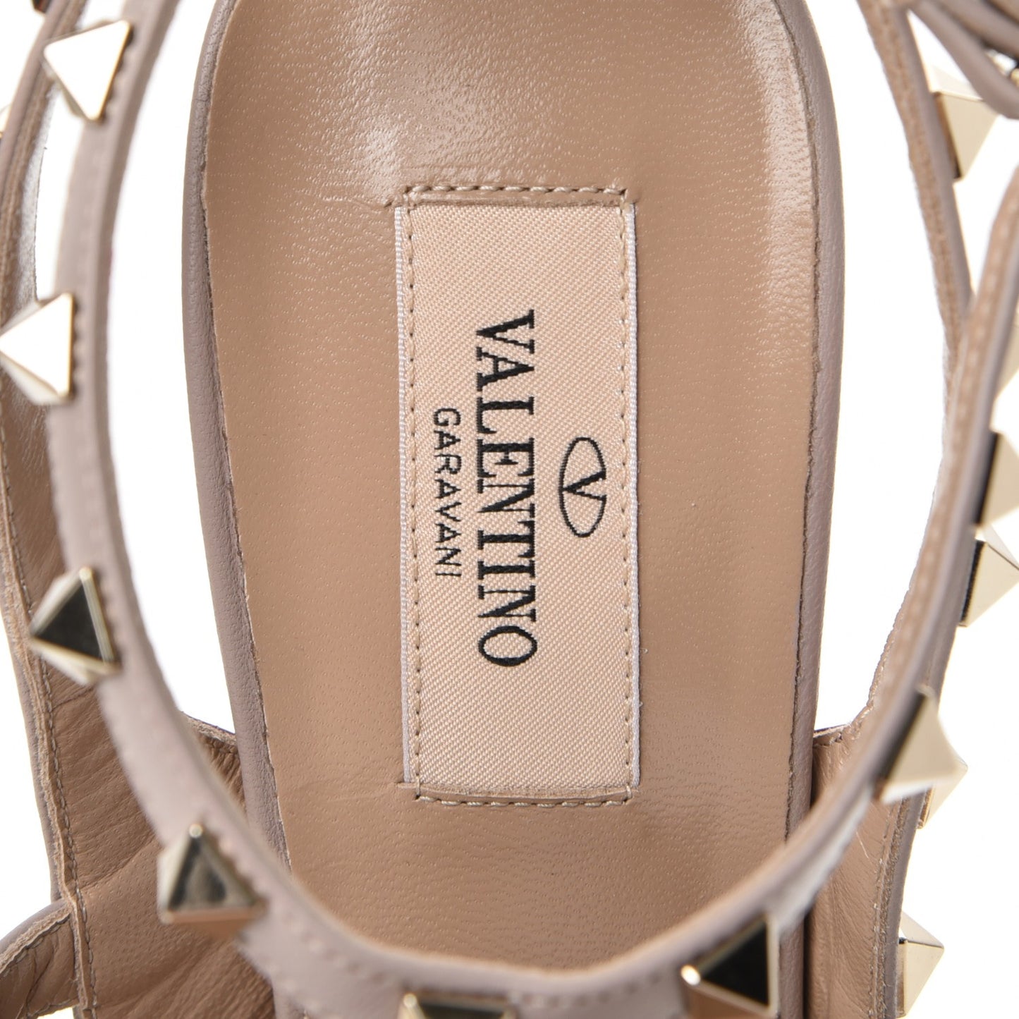 Calfskin Nappa Rockstud Ankle Strap 100mm Pumps 40 Rubino Poudre