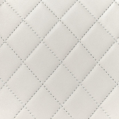 Chanel Lambskin Shearling CC Muff Flap Bag White 8 of 13