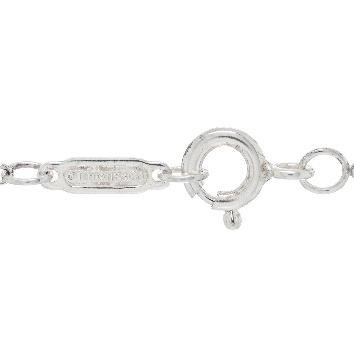 Tiffany Sterling Silver Key Pendant Bead Chain Necklace 4 of 5