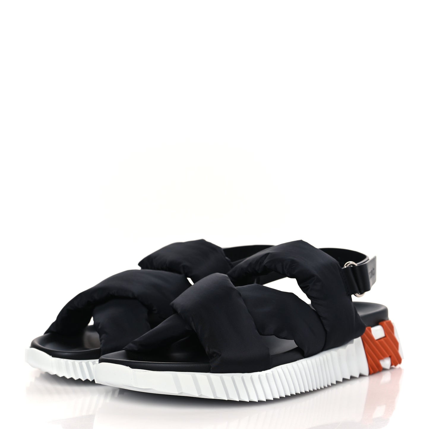 Parachute Fabric Calfskin Womens Electric Sandals 39 Black