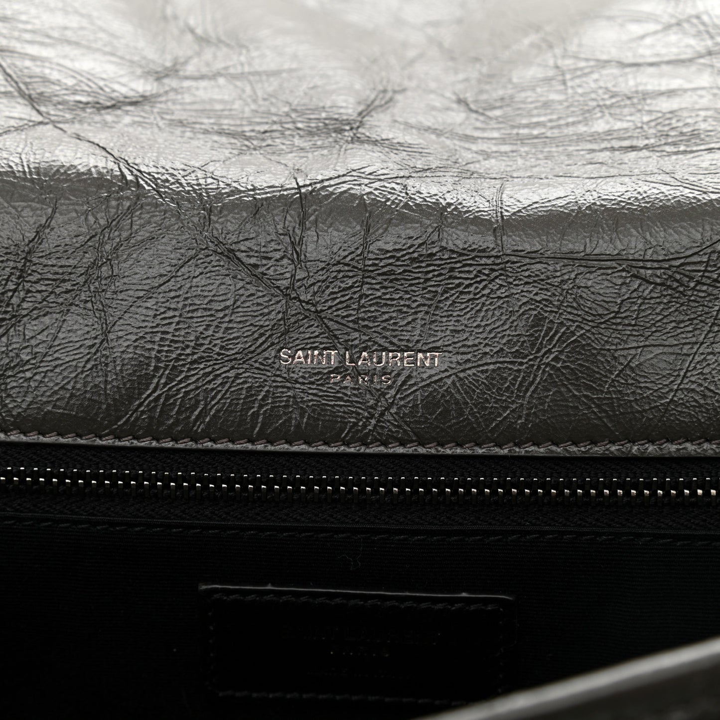 Crinkled Calfskin Matelasse Monogram Medium Niki Chain Pebble