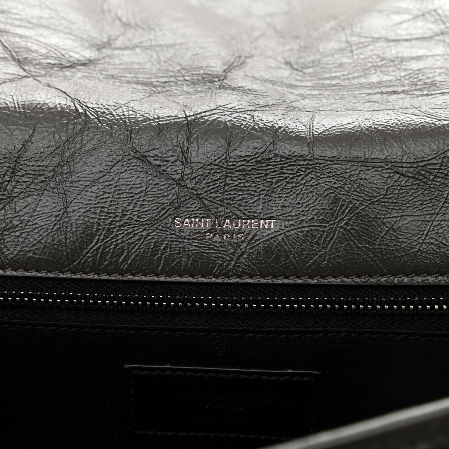 Saint Laurent Crinkled Calfskin Matelasse Monogram Medium Niki Chain Pebble 6 of 8