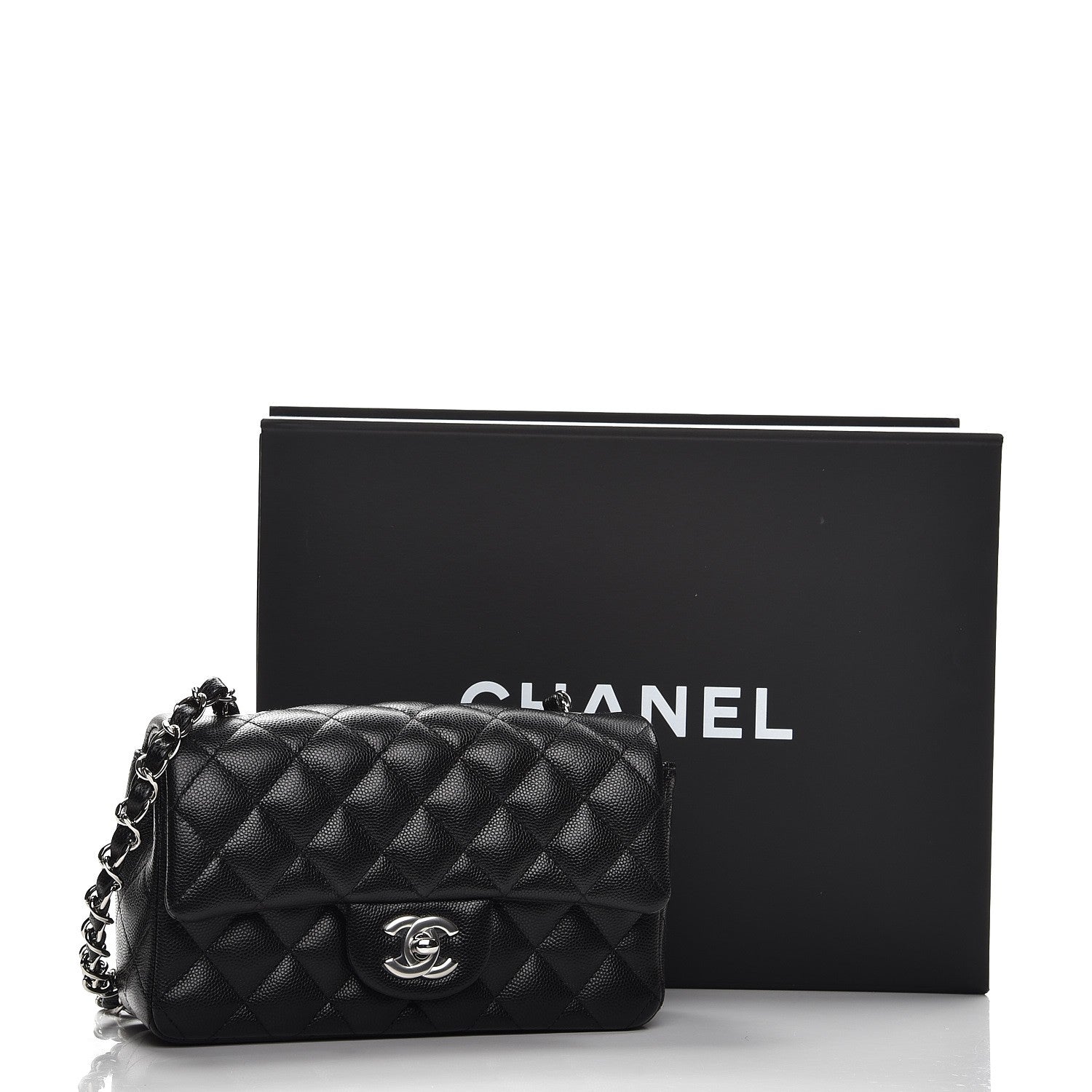 Chanel Caviar Quilted Mini Rectangular Flap Black 8 of 8