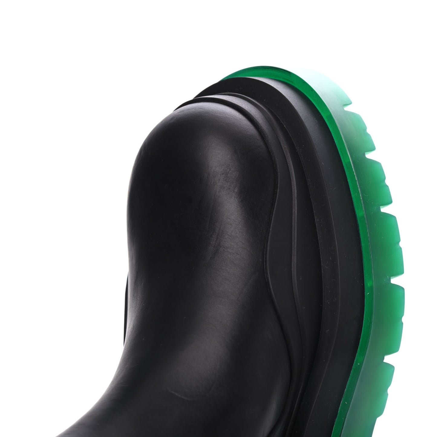 Calfskin The Tire Chelsea Boots 37 Black Green