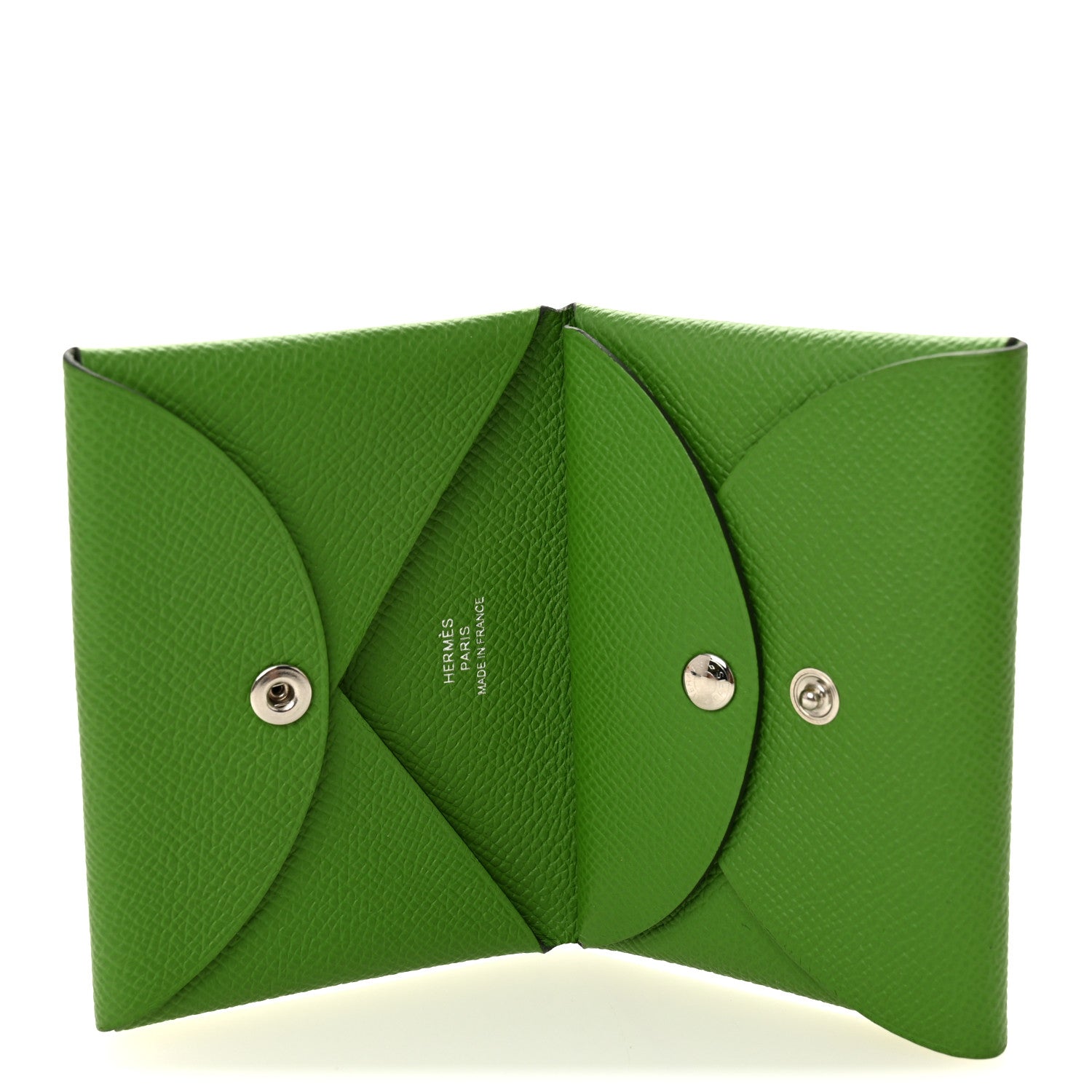 Hermes Epsom Calvi Duo Card Case Vert Yucca 5 of 8