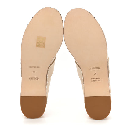 Hermes Calfskin Calya Mules 39 Hetre 5 of 9