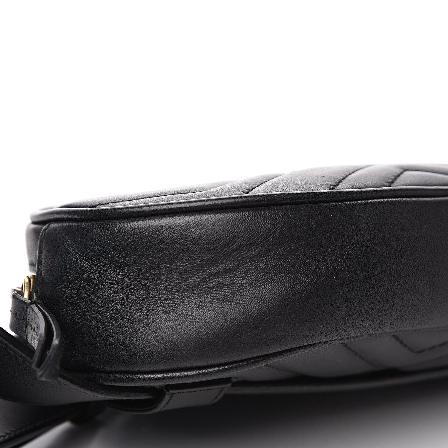 Gucci Calfskin Matelasse GG Marmont Belt Bag 85 34 Black 11 of 12