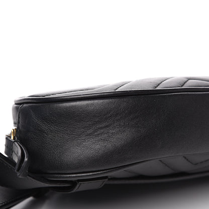 Gucci Calfskin Matelasse GG Marmont Belt Bag 85 34 Black 11 of 12