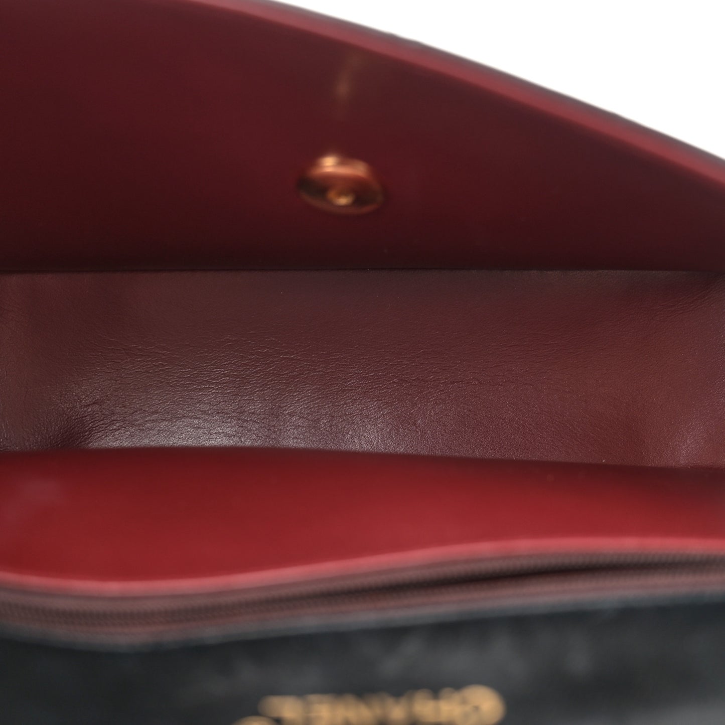 Lambskin Diamond Stitch Envelope Single Flap Black