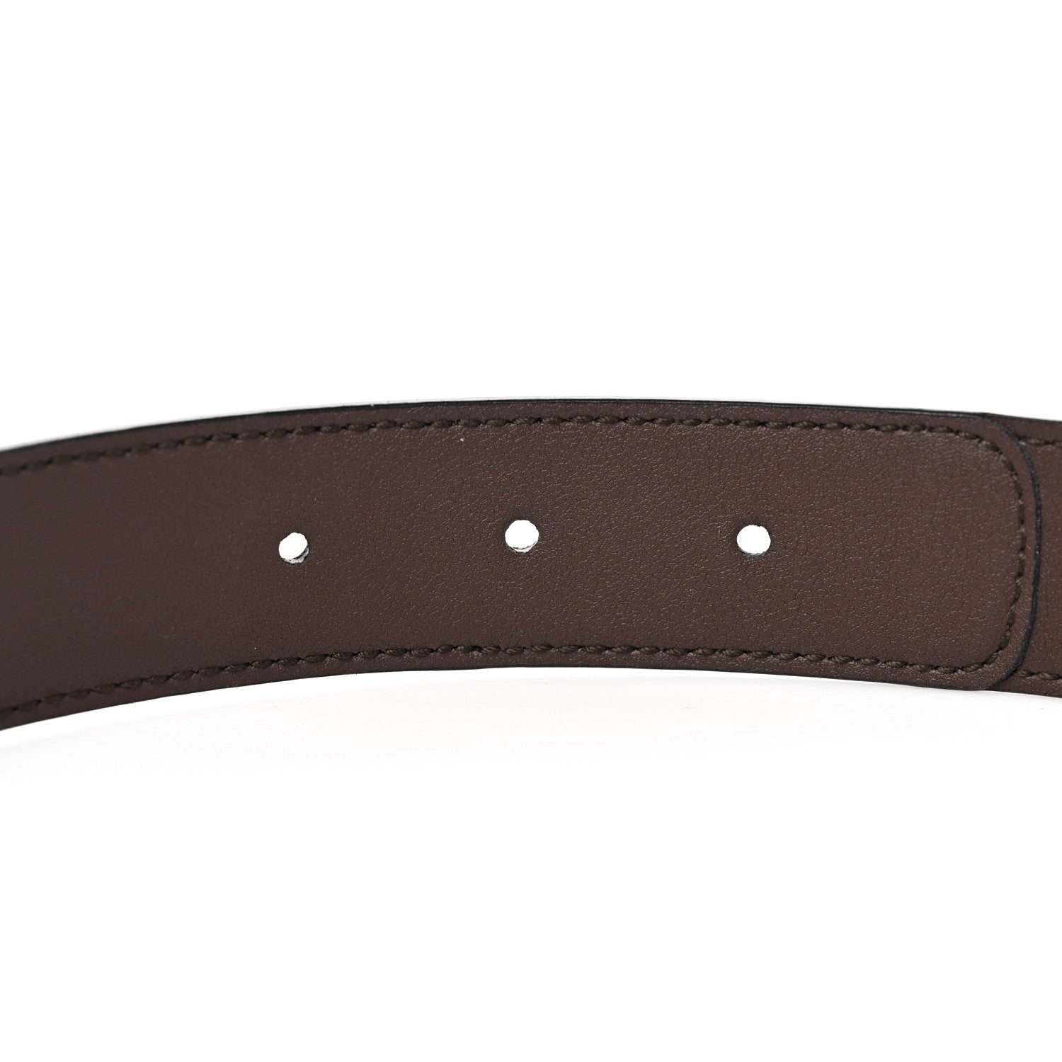 Gucci GG Supreme Monogram Matte Plutone Calfskin Double G 30mm Belt 75 30 Beige Ebony New Acero 4 of 4