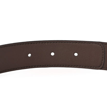 Gucci GG Supreme Monogram Matte Plutone Calfskin Double G 30mm Belt 75 30 Beige Ebony New Acero 4 of 4