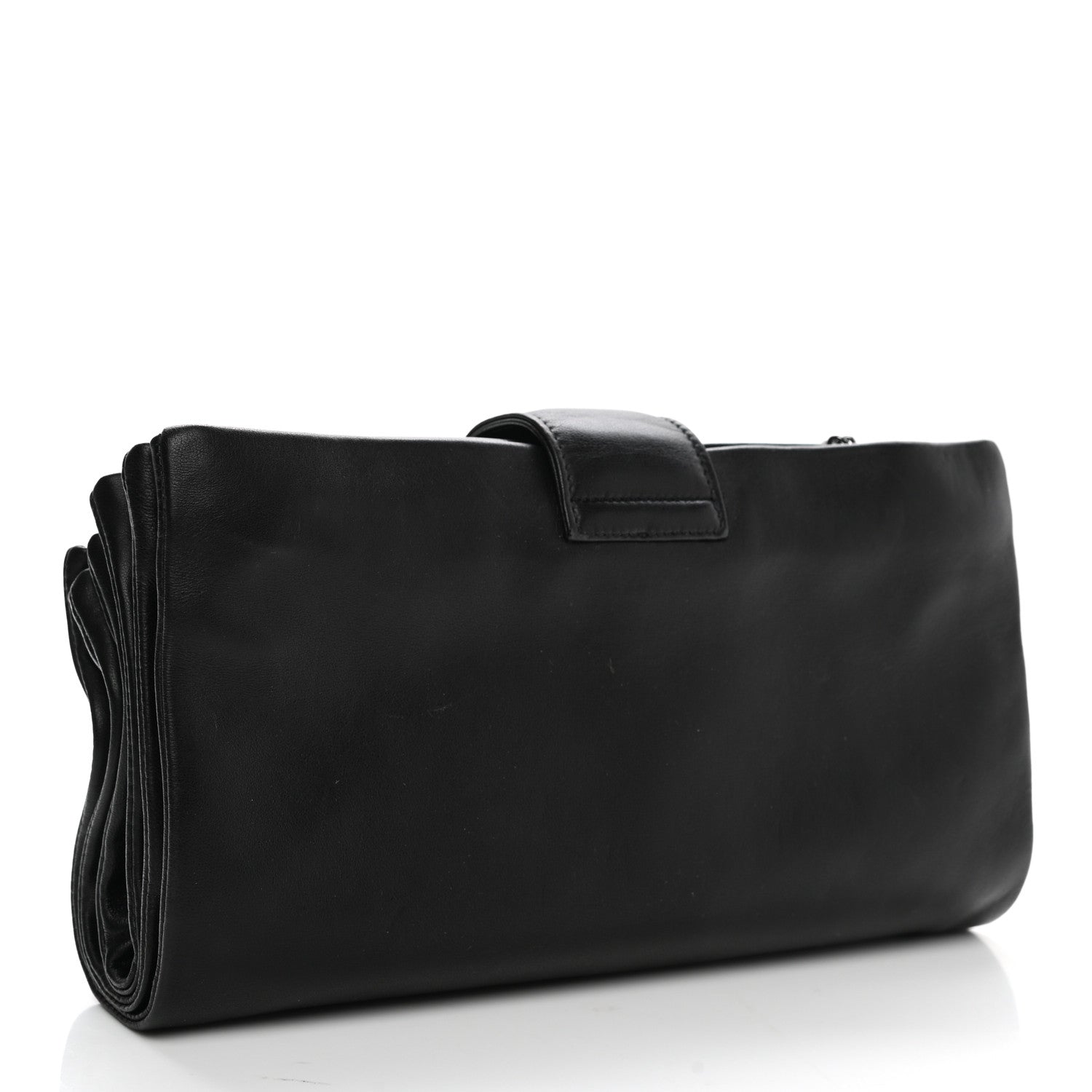 Chanel Lambskin Accordion Globe Clutch Black 2 of 10