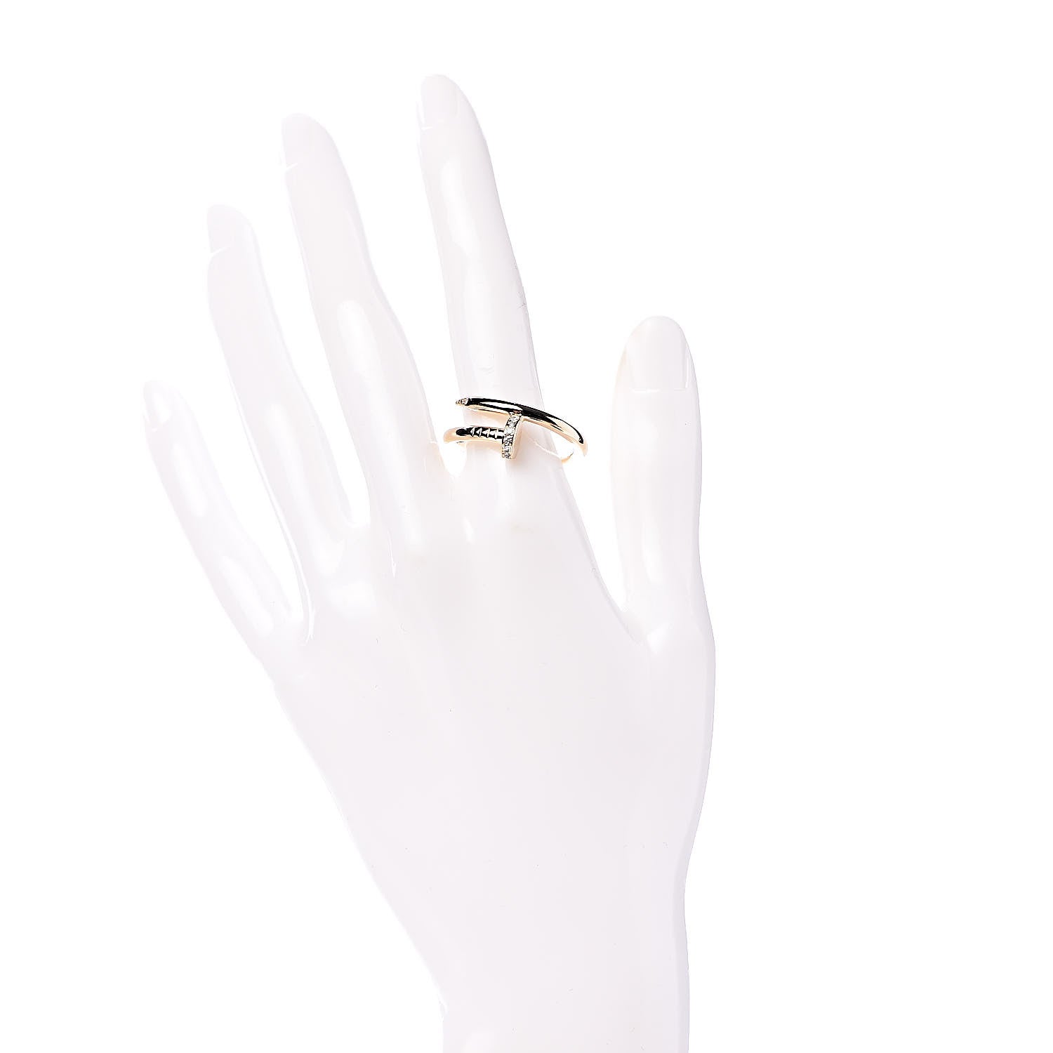 Cartier 18K Yellow Gold Diamond Juste Un Clou Ring 62 10 2 of 7