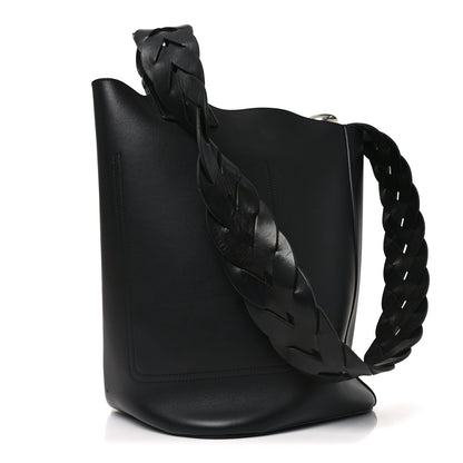 Loewe Smooth Calfski Large Woven Pebble Bucket Bag Black 3 of 10