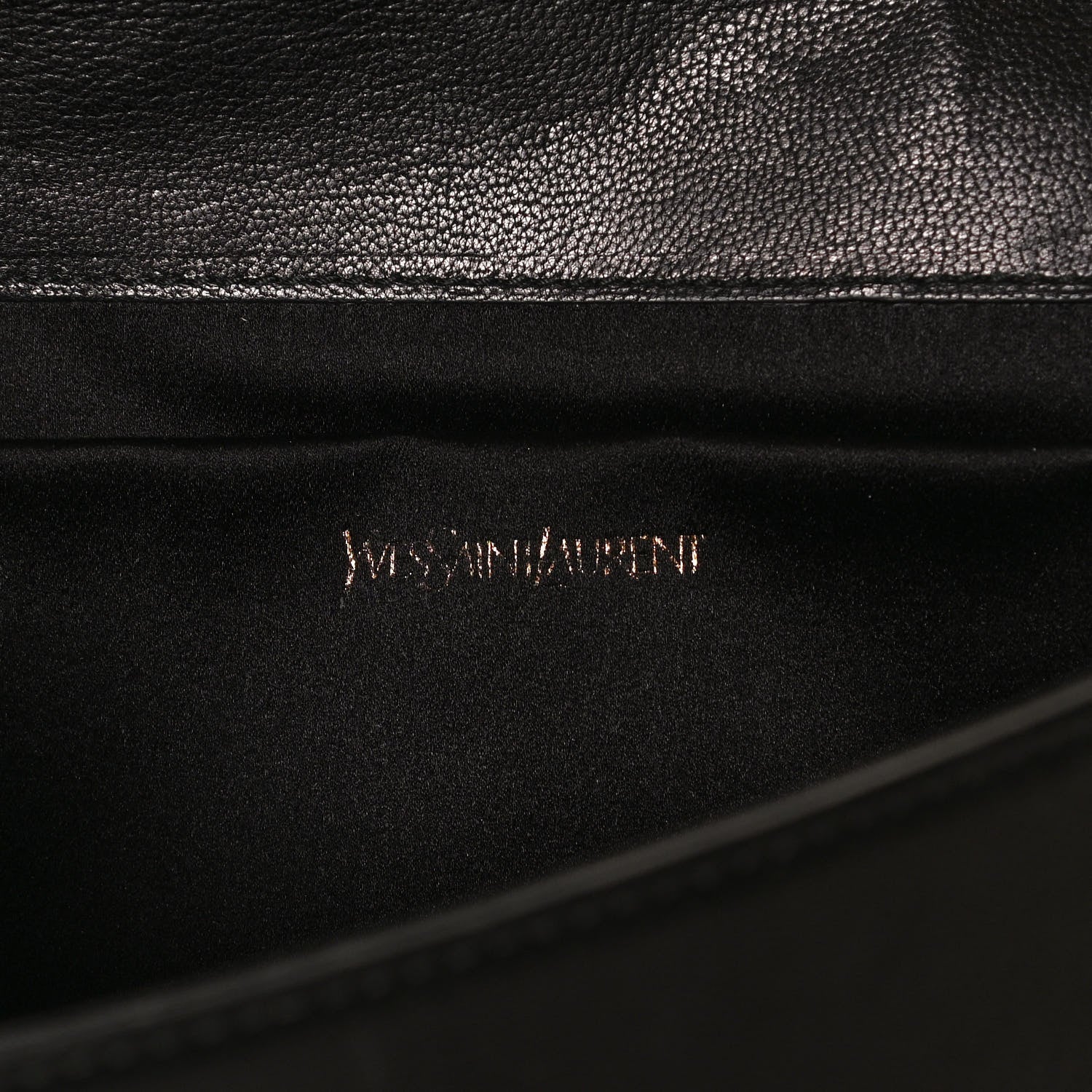 Saint Laurent Calfskin Monogram Large Belle De Jour Clutch Black 6 of 9