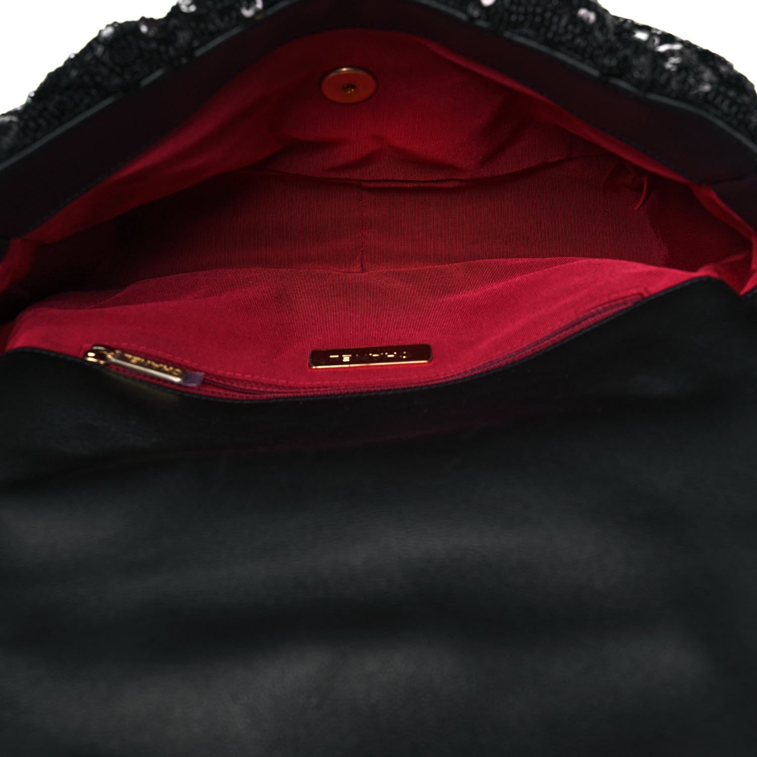 Chanel Sequin Quilted Large Chanel 19 Flap Black 4 of 8