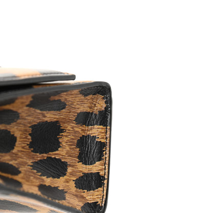 Balenciaga Smooth Calfskin Leopard Print Hourglass Top Handle Bag XS Beige 12 of 13