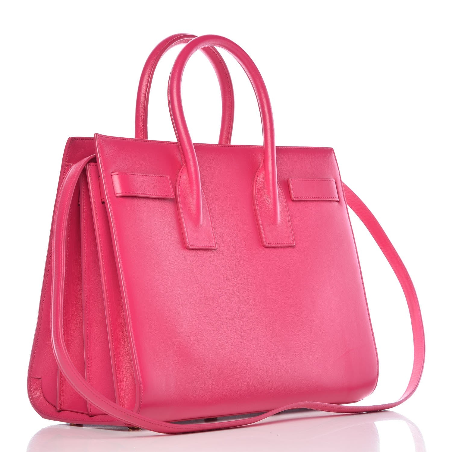 Saint Laurent Calfskin Small Sac De Jour Bubblegum 4 of 14