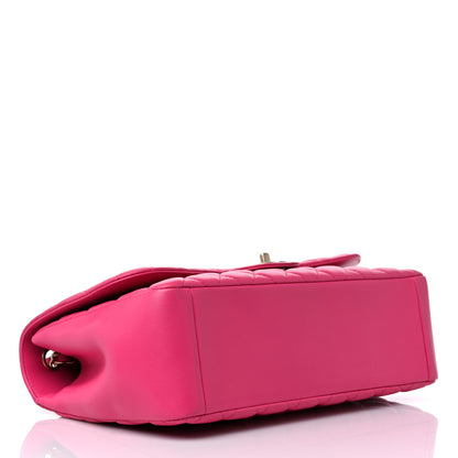 Chanel Lambskin Quilted Jumbo Mademoiselle Chic Flap Fuchsia 3 of 12