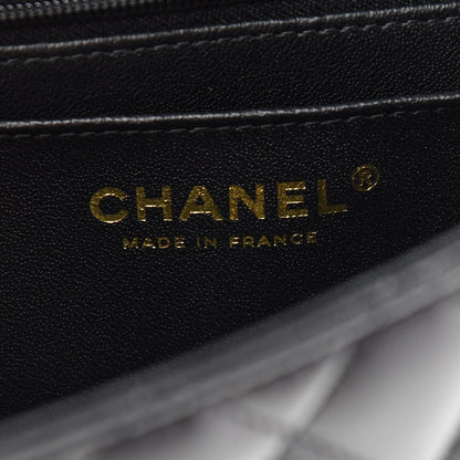 Chanel Lambskin Quilted Mini Top Handle Rectangular Flap Black 6 of 9