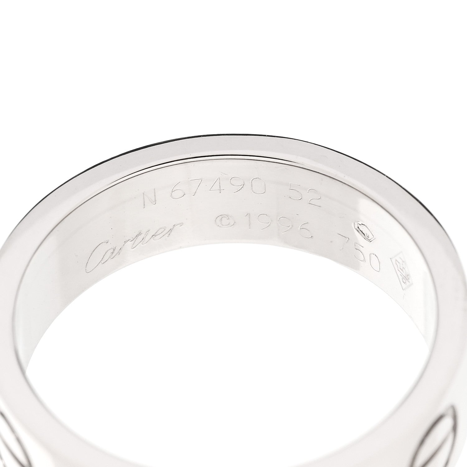Cartier 18K White Gold 5.5mm LOVE Ring 52 6 4 of 4
