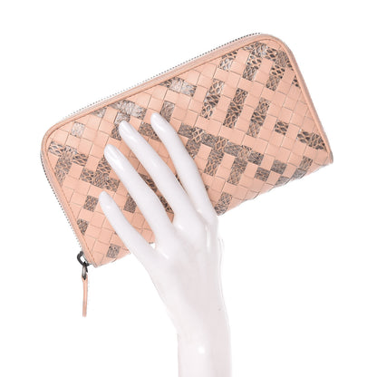 Bottega Veneta Nappa Intrecciato Ayers Zip Around Wallet Flamingo 2 of 17