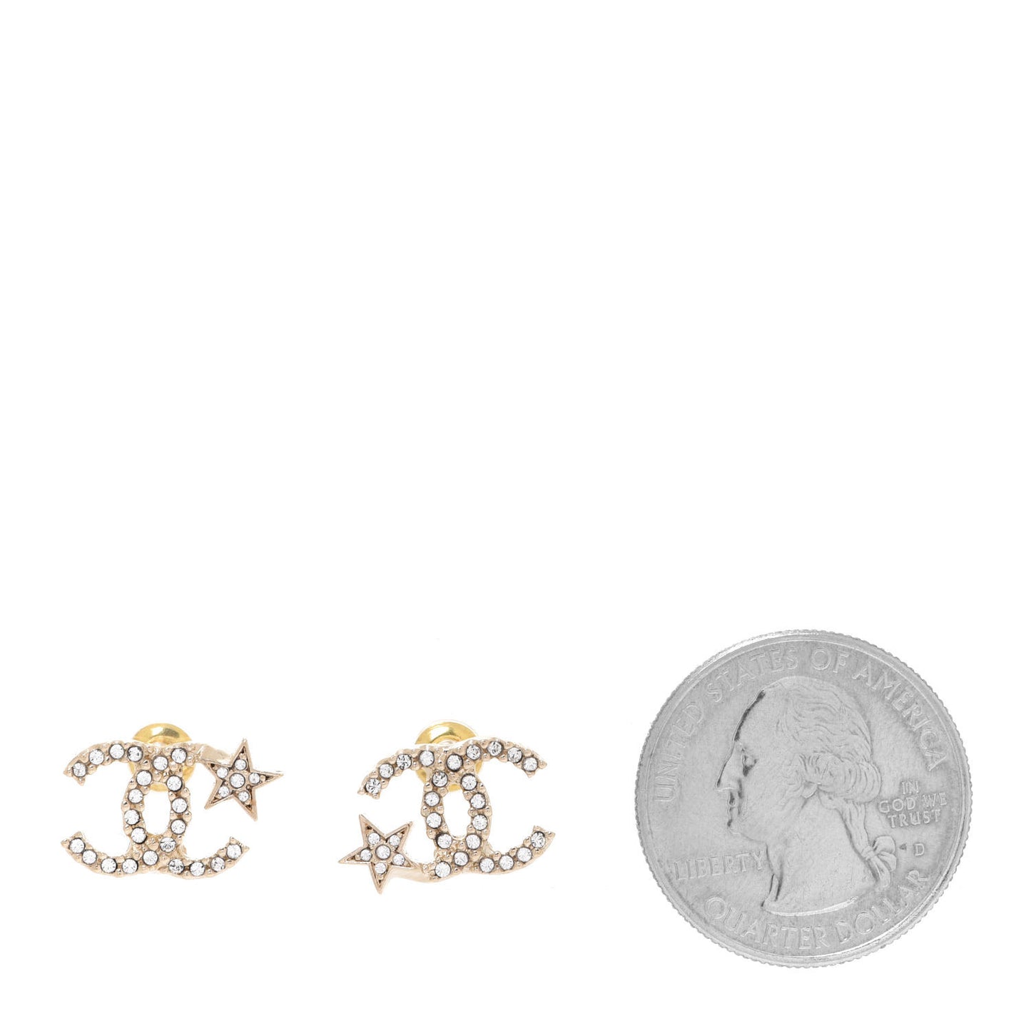 Crystal CC Starfall Earrings Gold