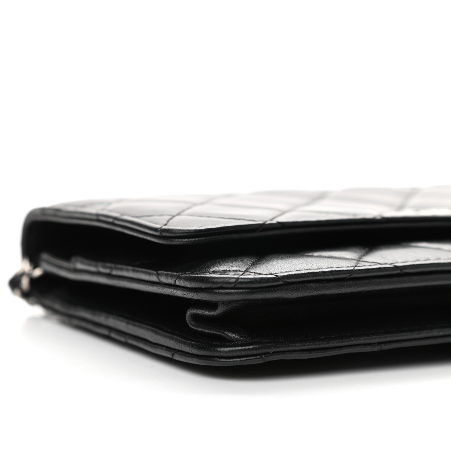 Chanel Lambskin Quilted Wallet On Chain WOC Black 9 of 14