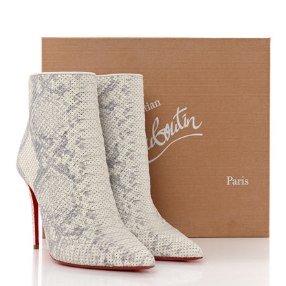 Christian Louboutin Calfskin Perforated So Kate Booty 100 Ankle Boots 39.5 Roccia 14 of 14