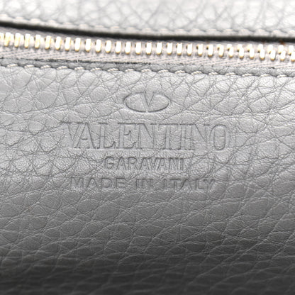 Valentino Garavani Grained Calfskin Small Rockstud Tote Grey 5 of 12