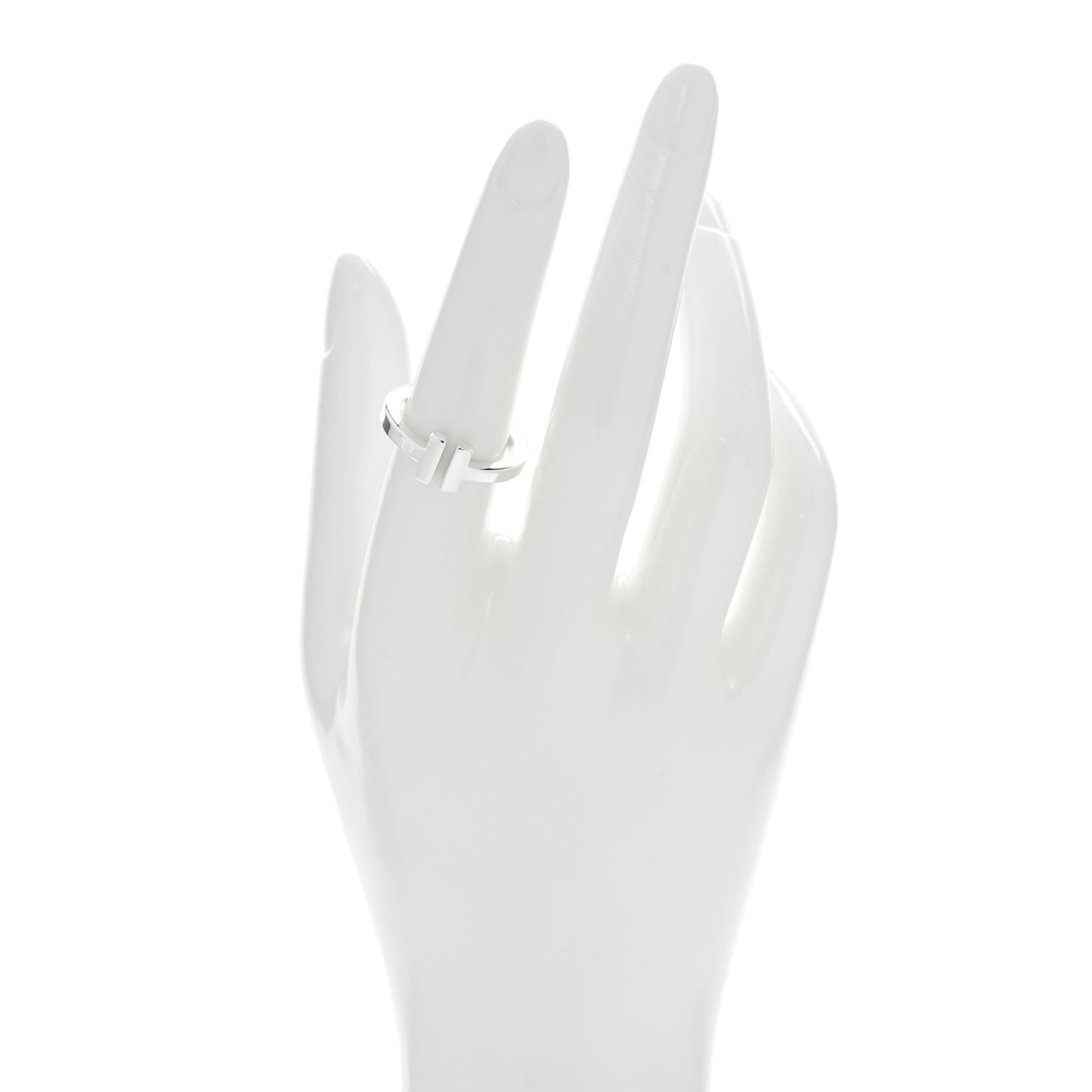 Sterling Silver T Square Ring 54 7