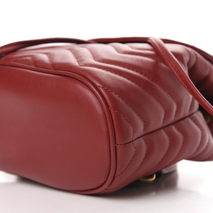 Gucci Calfskin Matelasse GG Marmont Flap Backpack Hibiscus Red 6 of 8