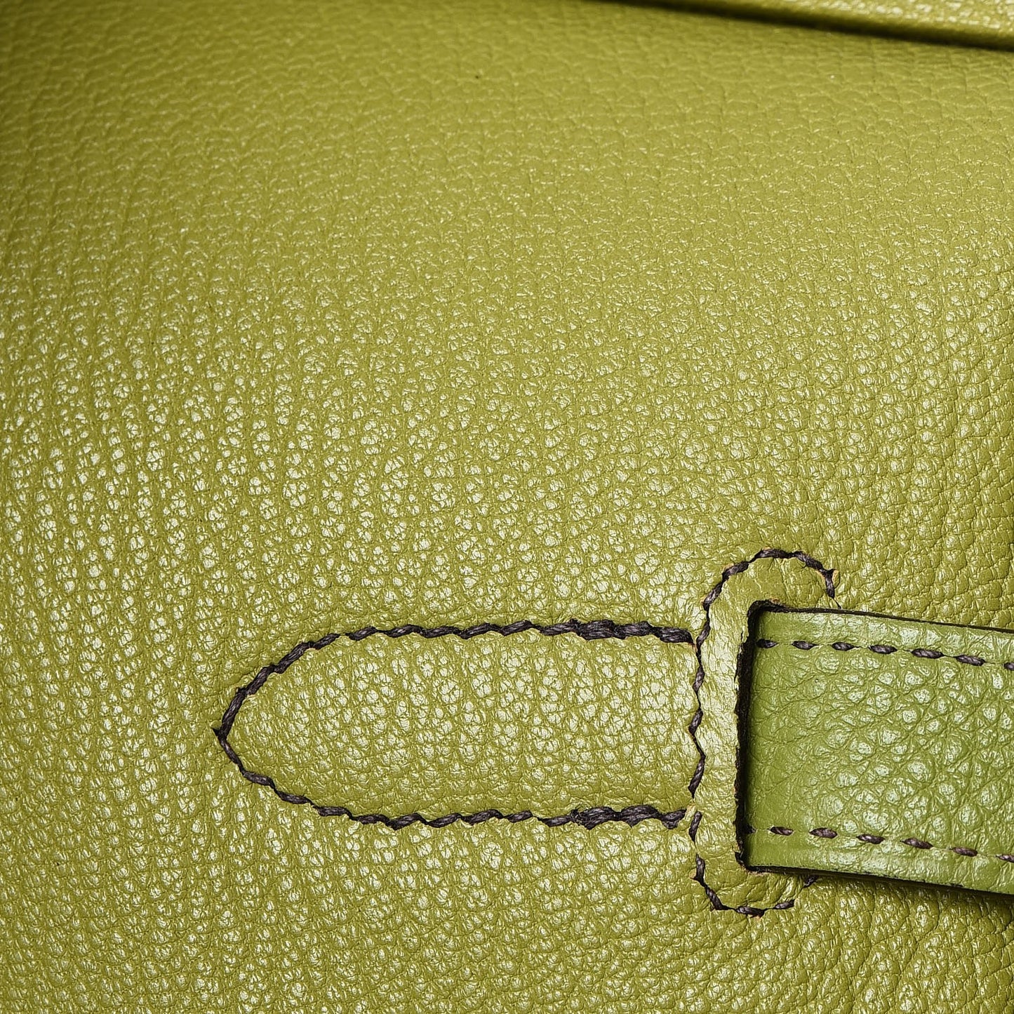 Taurillon Clemence Birkin 35 Vert Anis