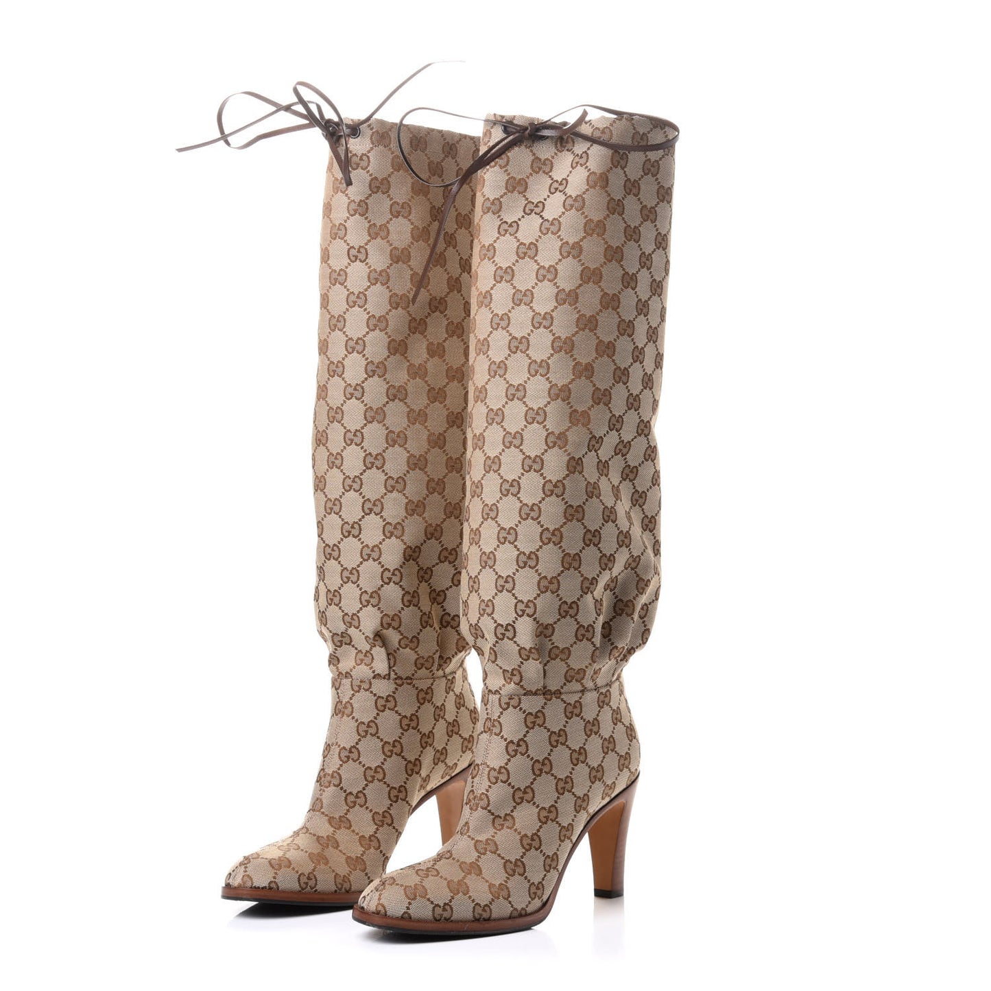 Monogram Over The Knee Boots 39 Brown